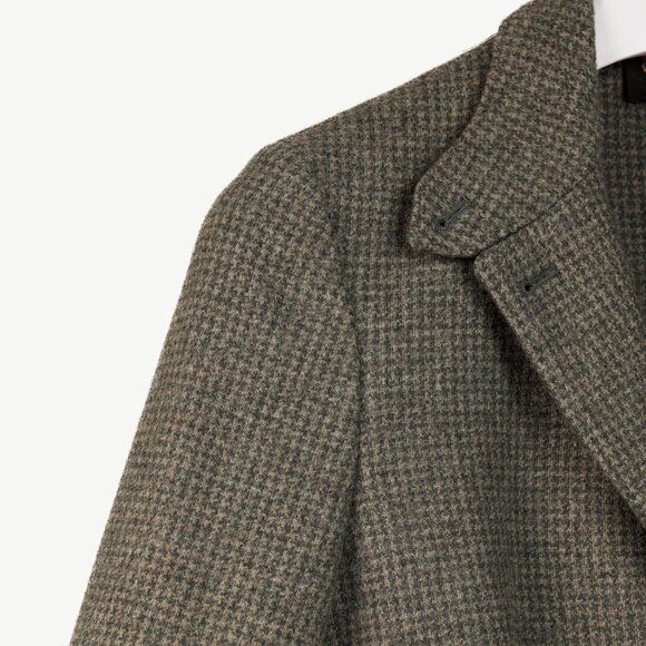 Loro Piana Green Houndstooth Cashmere-Blend Blazer - Picture 4 of 10
